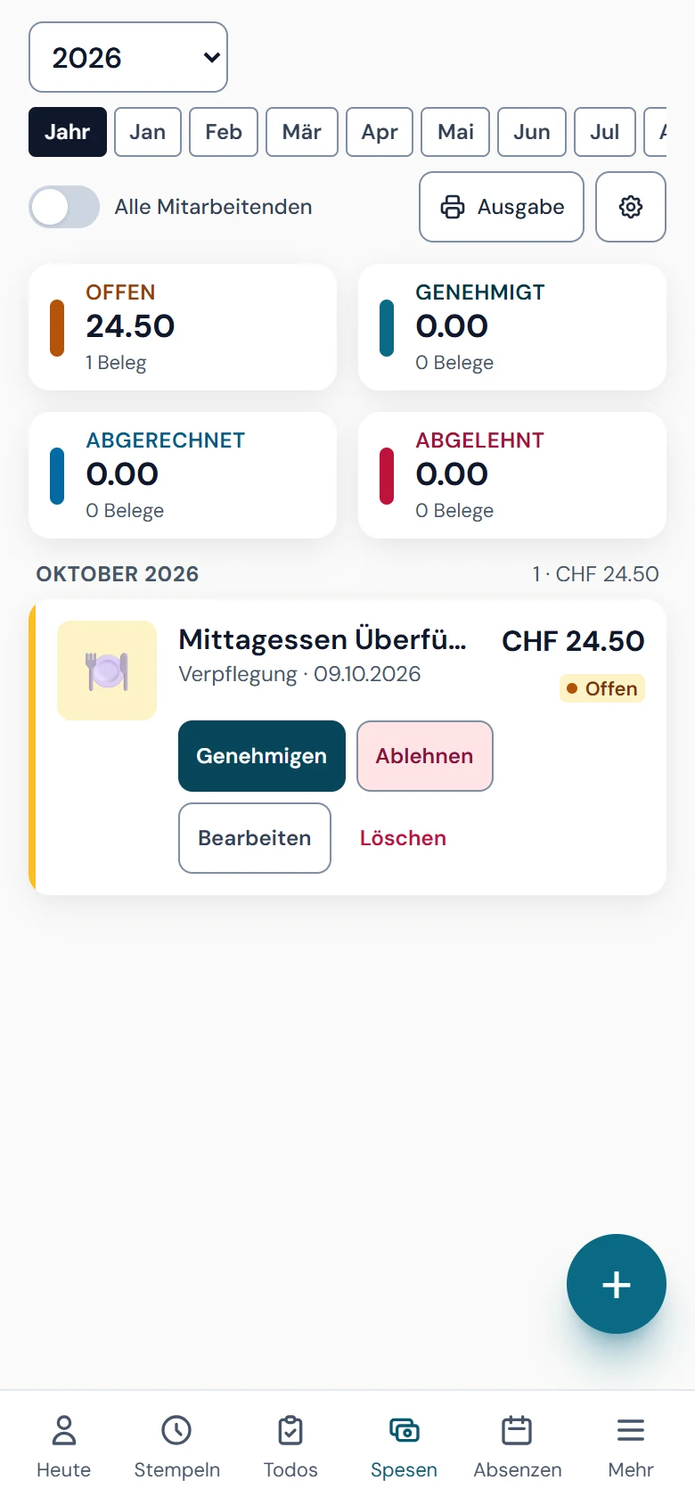 Spesen am Handy